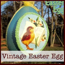 hanging vintage easter egg
