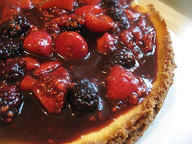 Ricotta Cheesecake with Mixed Berries and Balsamic Vinegar