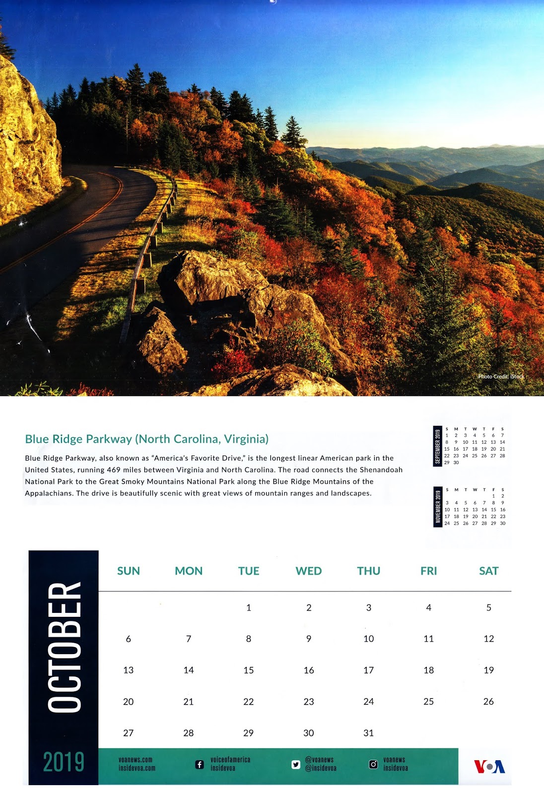 SOUTH EAST ASIA DXING Voice of America Calendar 2019 for October
