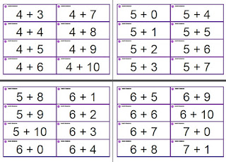 Jessie's Resources: Mental Math - 356 Flash Cards Free!