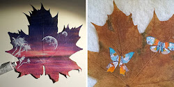 leaves maple painting paintings autumn leaf paint easy craft aletheia li crafts arts canvases became left box draw