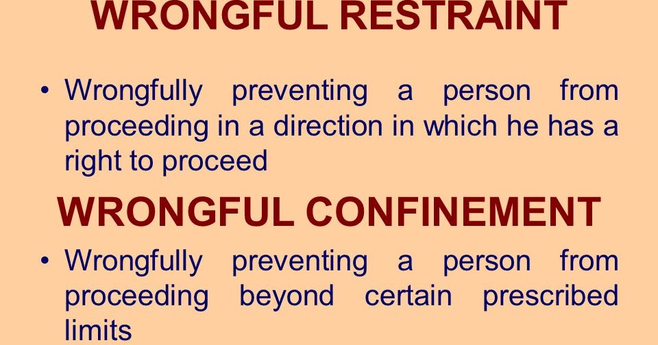 Q Define And Distinguish Between Wrongful Restraint Wrongful Confinement Also State Punishment Of Various Types Of Wrongful Confinement Balochistan Law Forum
