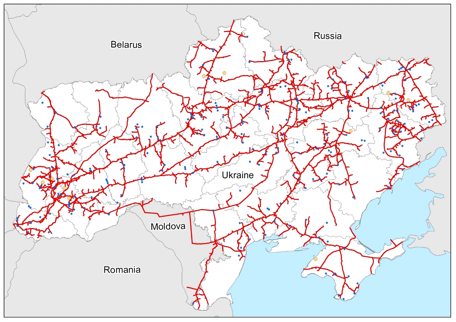 Схема газопроводов украины на карте