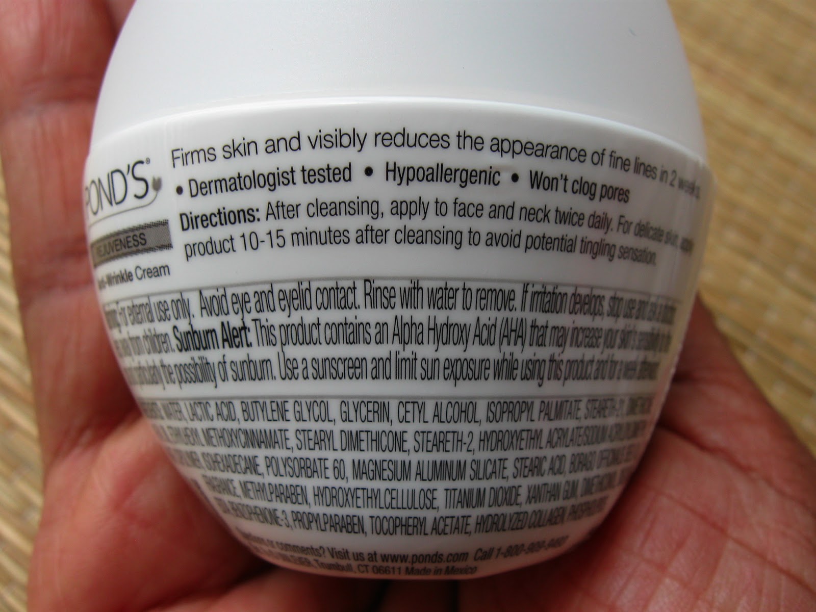 ponds rejuveness ingredients
