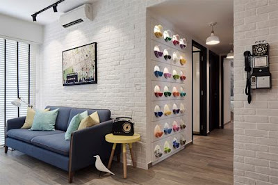 Trang trí thiết kế bên trong ngôi nhà sống bằng tường gạch trắng đem đến không gian đẳng cấp