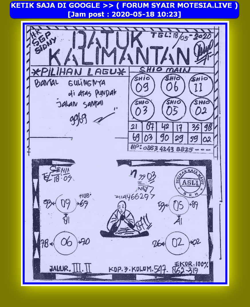 1 New Message) Kode Syair Sydney 18 Mei 2020 - Forum Syair Togel Hongkong  Singapura Sydney