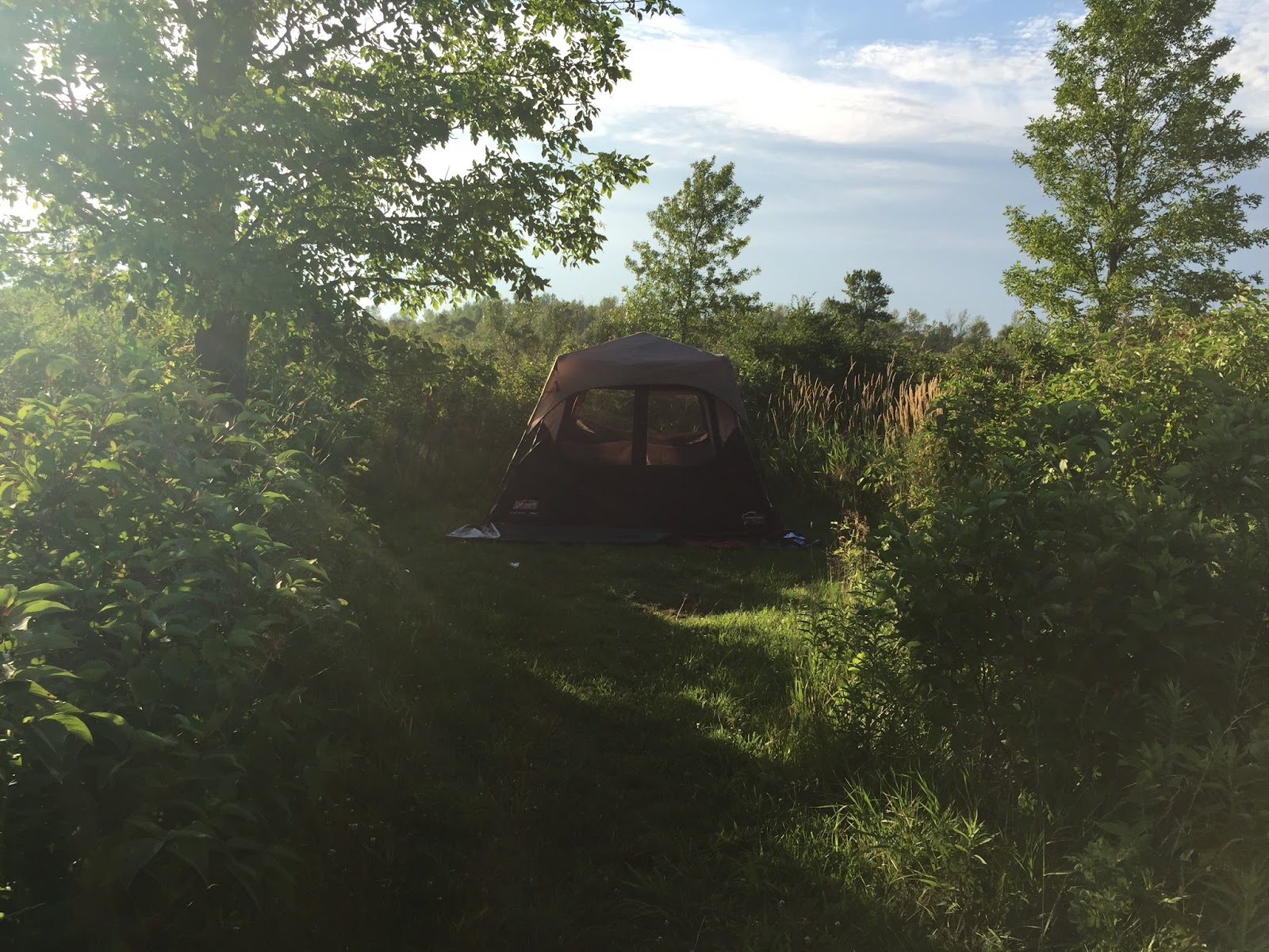 The Scott Family Camping at Harrington Beach State Park