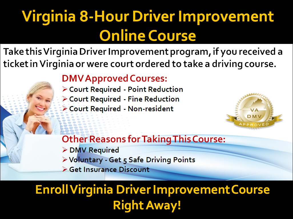 Driver Improvement Course Virginia - Earn 5 safe driving points