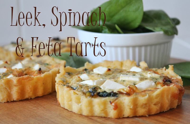 Leek, Spinach and Feta Tarts Threadbare Creations