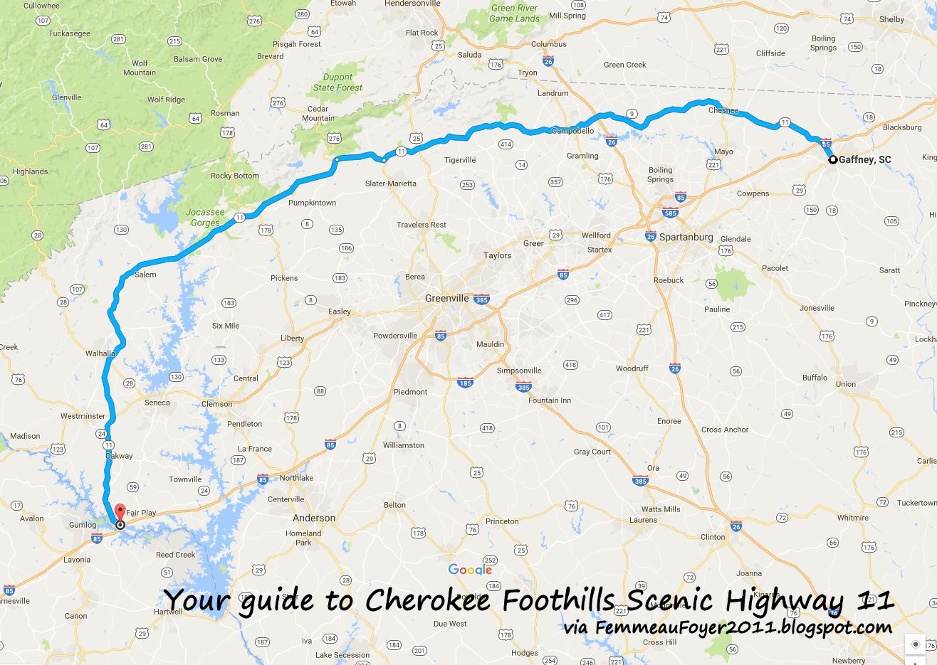 Femme au foyer Your guide to Cherokee Foothills Scenic Highway 11