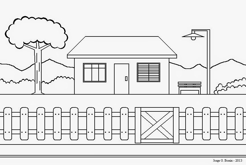 desenho de uma casa para colorir
