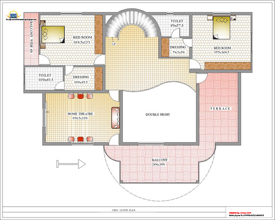 Duplex House First Floor Plan - 392 Sq M (4217 Sq. Ft.) - February 2012
