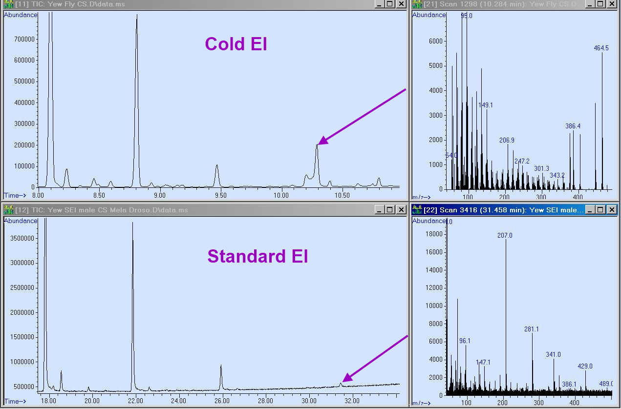 Advanced GC-MS Blog Journal: Flies Wax Analysis by GC-MS with Cold EI ...
