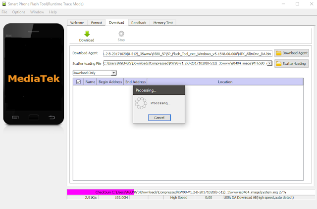 Cara Flash MediaTek dengan SP Flash Tool