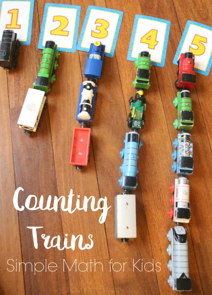 Counting Trains Preschool Math Activity | School Time Snippets