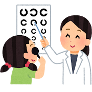 視力検査のイラスト（健康診断）
