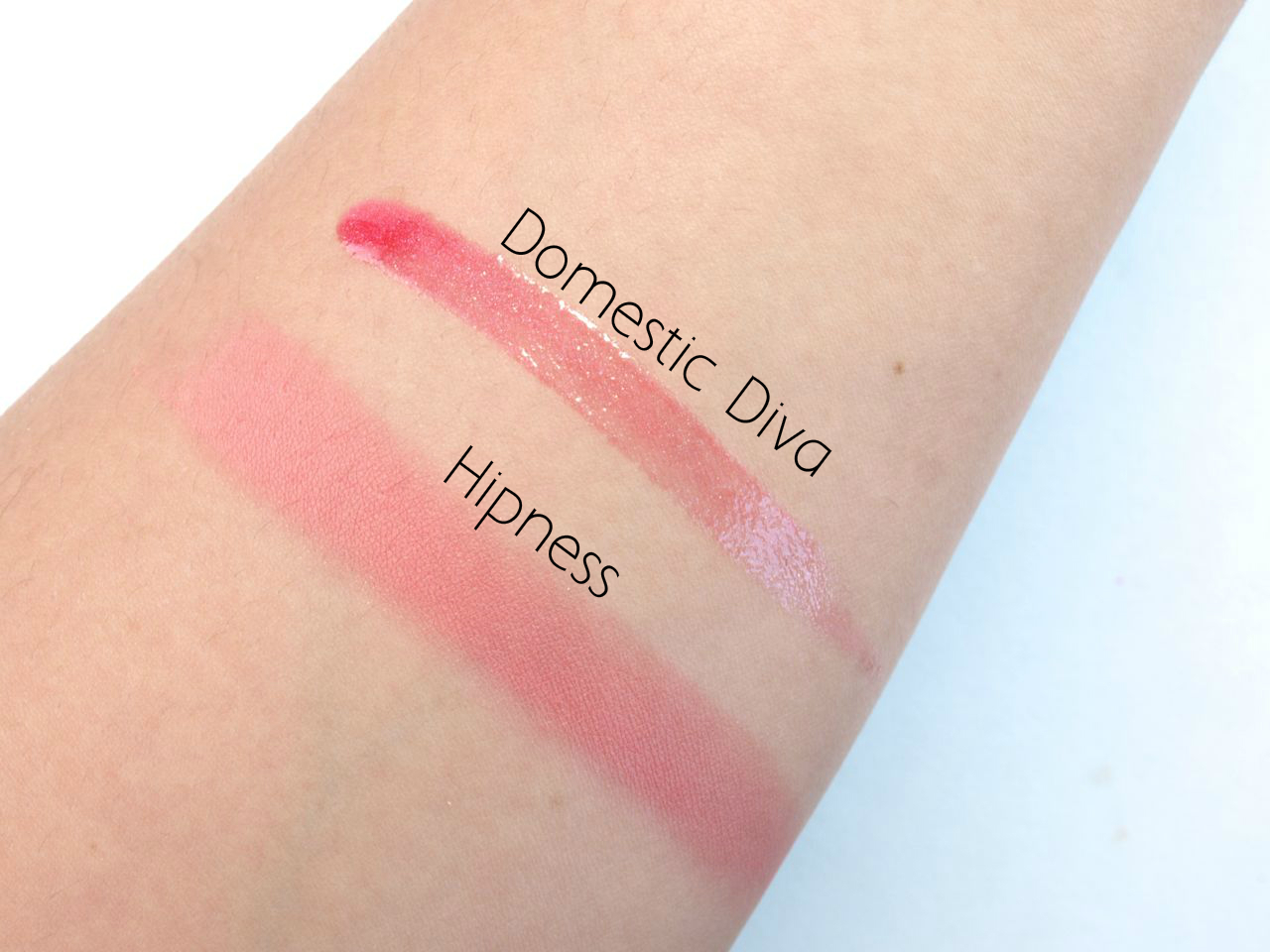 Mac Wash & Dry Lipglass in "Domestic Diva" & Powder Blush in "Hipness": Review and Swatches 