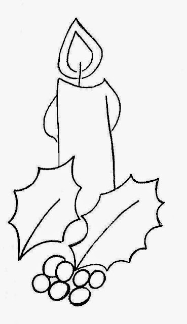Dibujos para colorear de Velas de navidad | Trato o truco