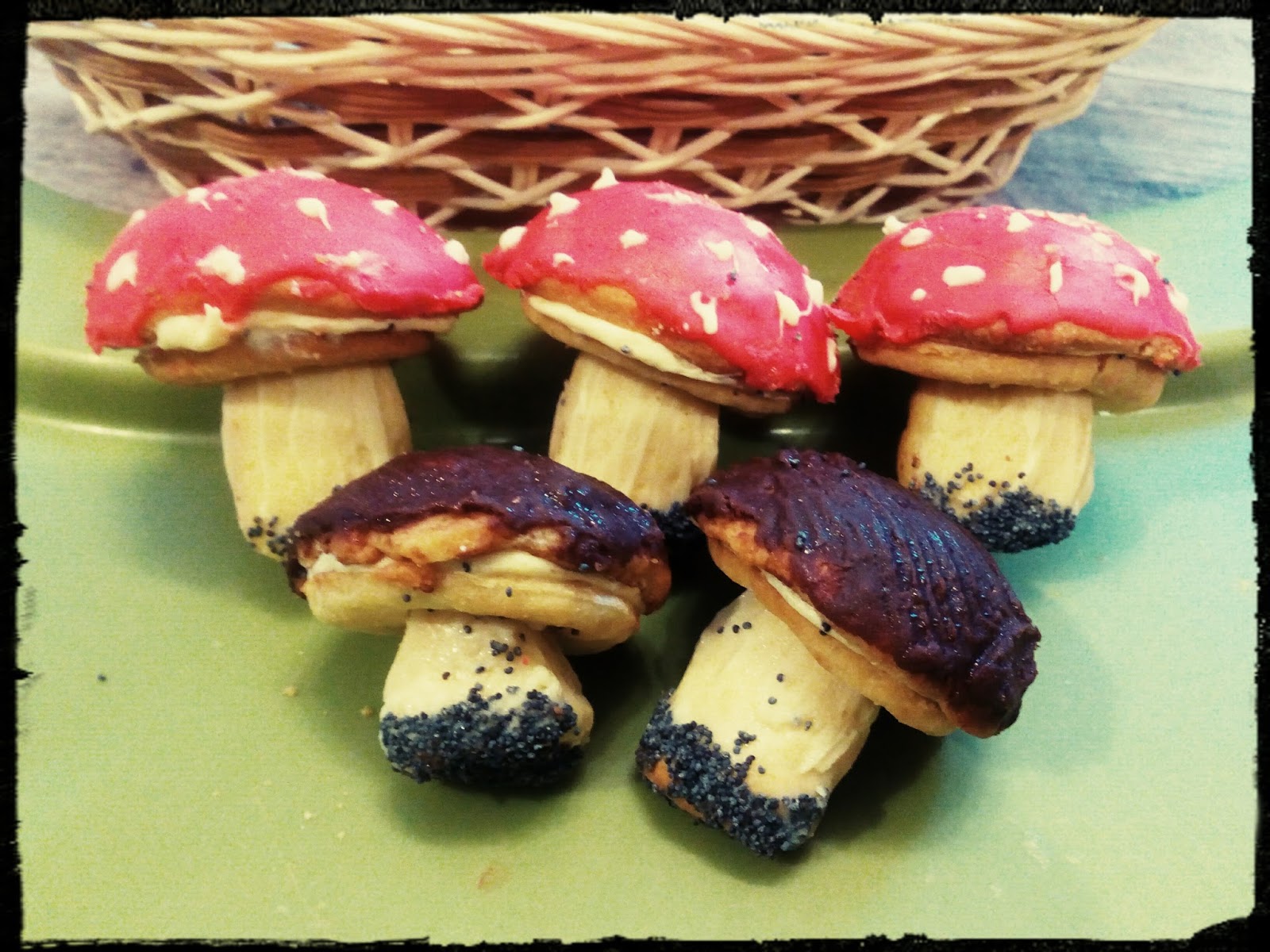 Waniliowe Improwizacje Ciastka grzybki i muchomorki