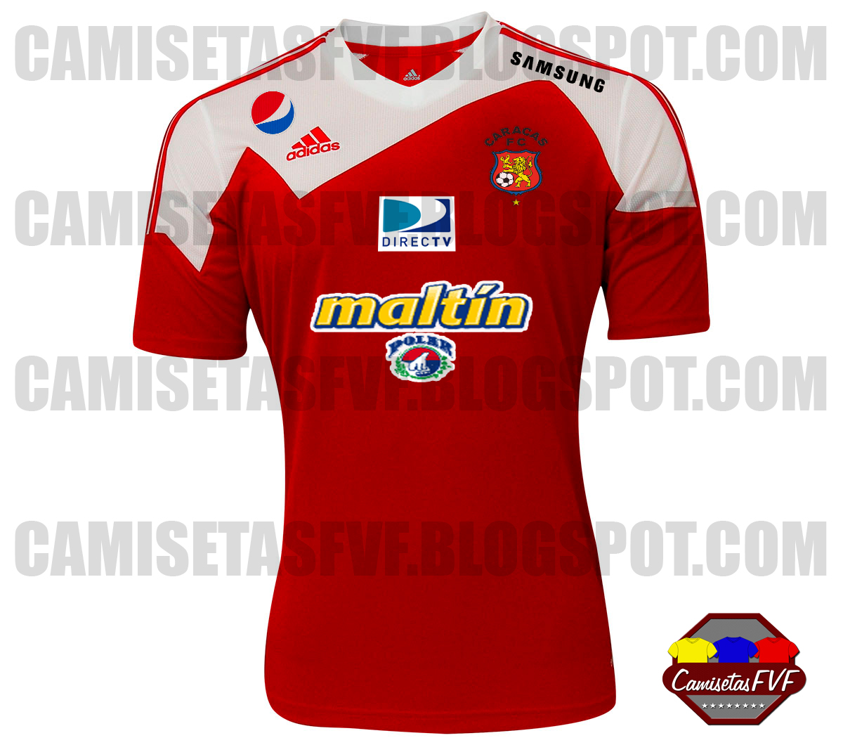 Camiseta oficial del Caracas FC temporada 2013-2014