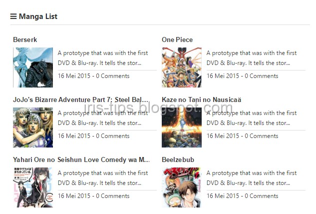 Exmanga Blogger Templates - Template Truyện tranh, Anime cho Blogger