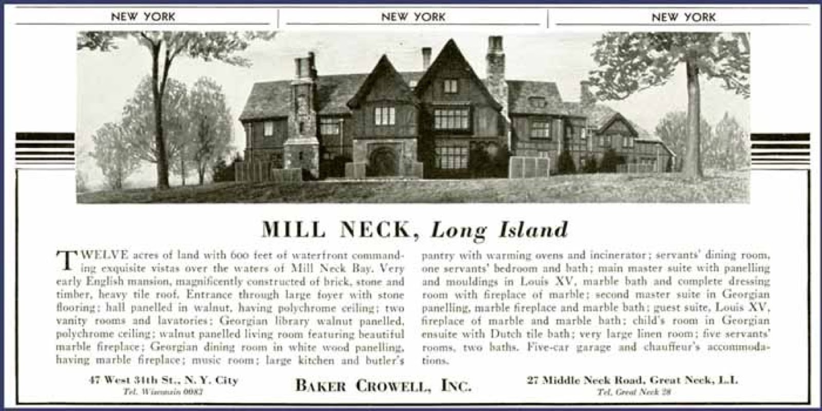 Mill Neck Nassau County, NY