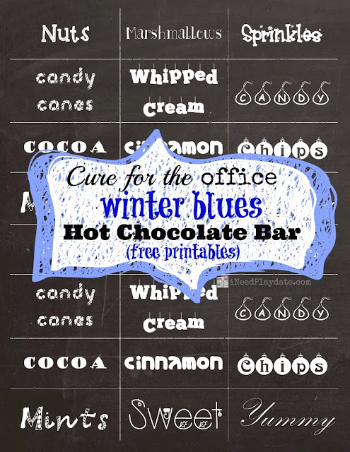 Cure for the Office Blues: Hot Chocolate Bar and some printables