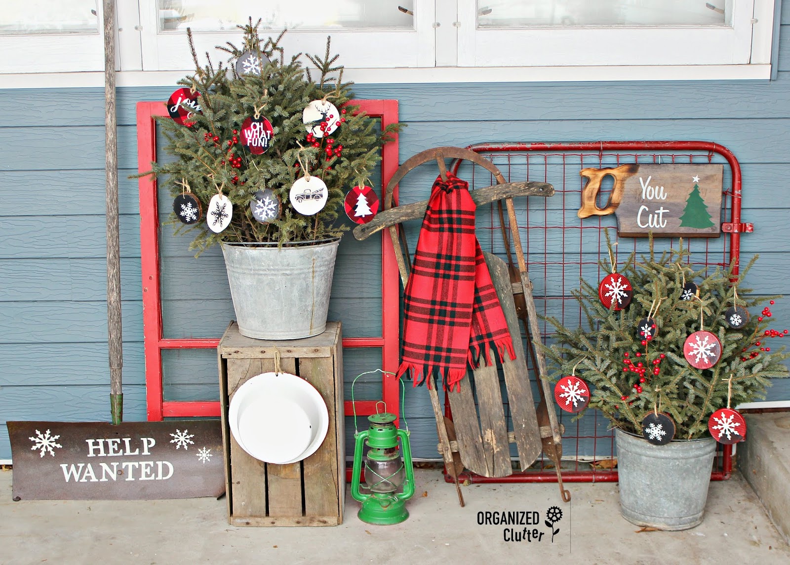 2018 Junky Rustic Christmas Outdoor Covered Patio Decor