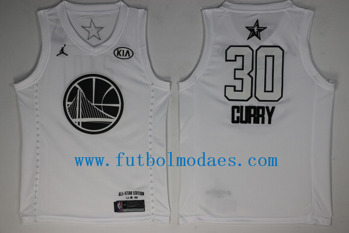 mas baratos calidad tailandia camisetas de futbol futbol chandal nba camisetas: 2018 All star NBA Camiseta de Curry 30