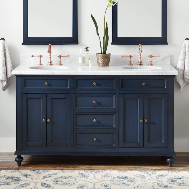 Navy Blue Bathroom Vanities