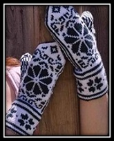 Жаккардовый узор для варежек Krasivii jakkardovii uzor dlya varejek svyazannih spicami shema opisanie (1)