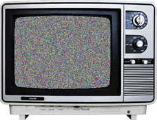 chuviscos na tela da TV analógica por falta de sinal