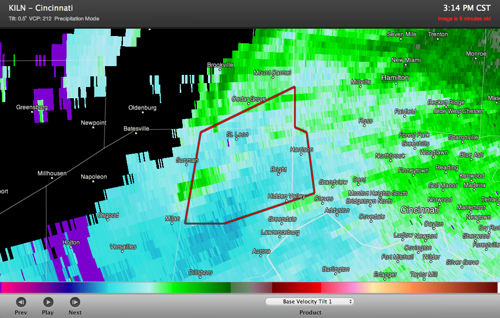 The Weather Centre Tornado Warning St. Leon, Indiana