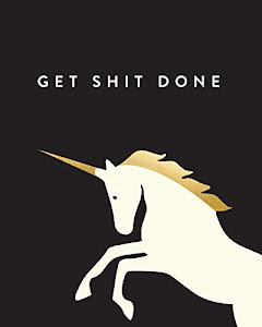 Get Shit Done: Bullet Grid Journal, Unicorn, 150 Dot Grid Pages, 8"x10", Professionally Designed