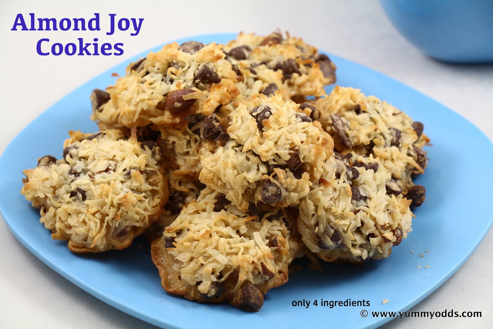 Yum! Yum! Yum! Almond Joy Cookies Only 4 Ingredients