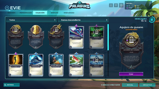 Cartas Paladins