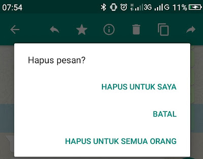 Pilih Hapus Untuk Semua orang, otomasi pesan yang terkirim akan dihapus Pilih Hapus Untuk Semua orang, otomasi pesan yang terkirim akan dihapus