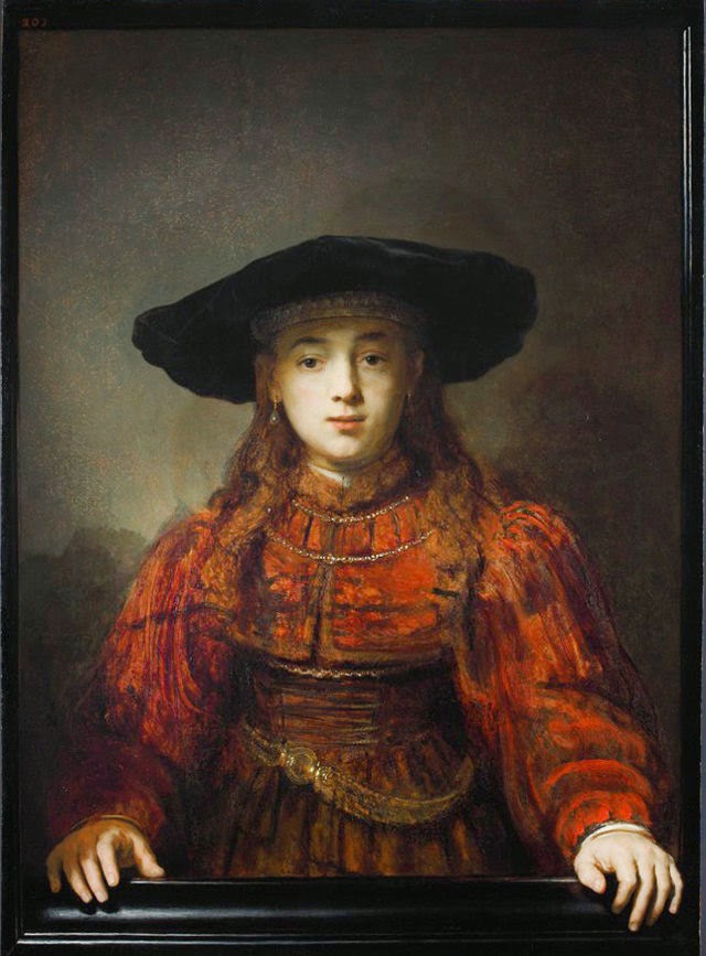Literaturas y Artes: Niña en un marco, de Rembrandt van Rijn