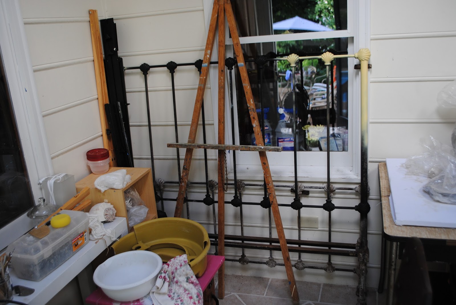 SHE Designs Operation DIY Iron Bed Restoration In Progress