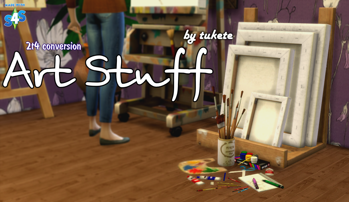 My Sims 4 Blog Art Stuff Clutter By Tukete