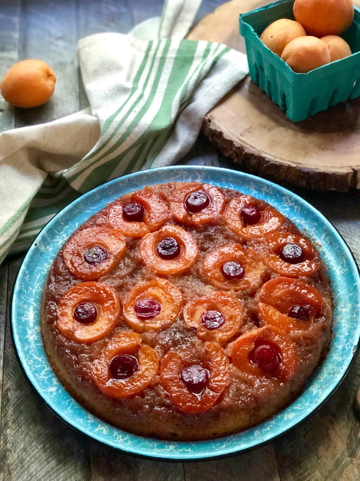 Upside Down Apricot Cake