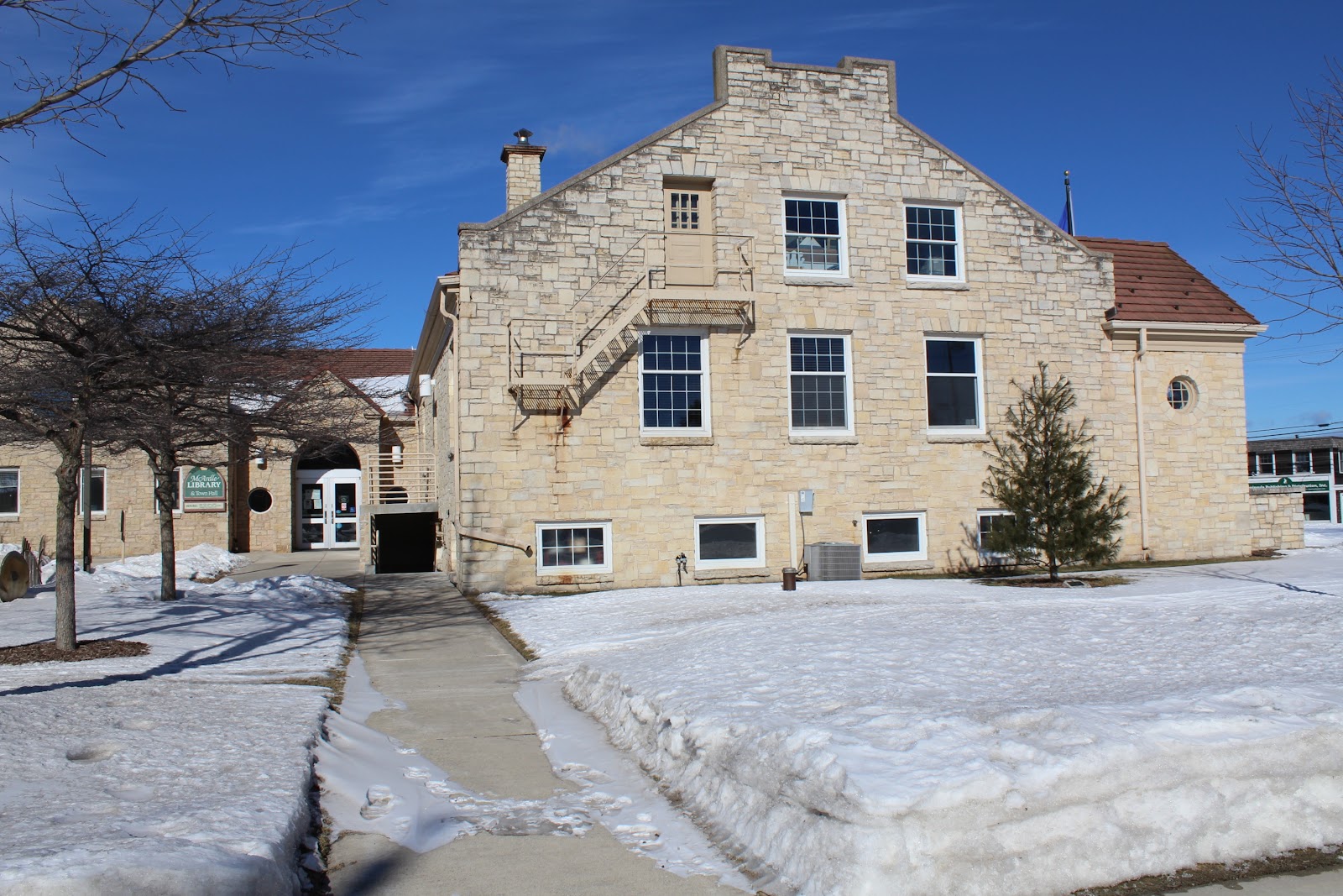Wisconsin Historical Markers Baileys Harbor Town Hall and McArdle Library