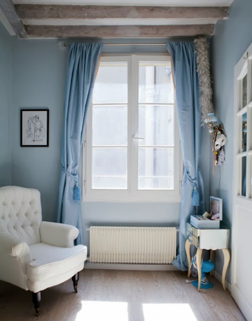 piso parisino en azules