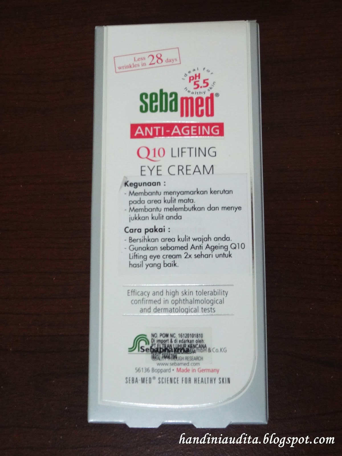 Seba Med Anti-Ageing Q10 Lifting Eye Cream | Handini Audita