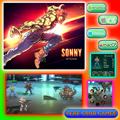A banner for the review of the game Sonny - RPG with a zombie for Windows computers, for Android and iOS devices