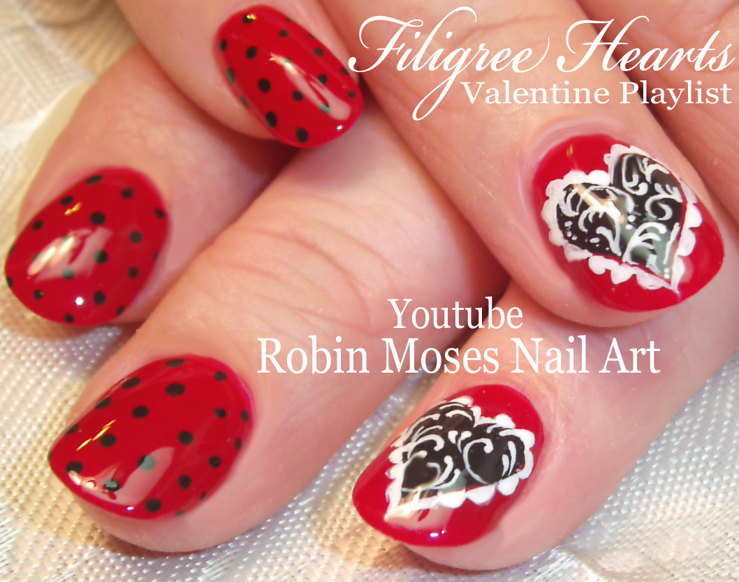 Robin Moses Nail Art "cute valentine nails" "easy valentine nails