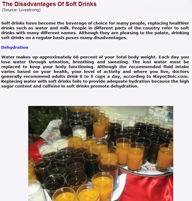 Just Articles The Disadvantages Of Soft Drinks