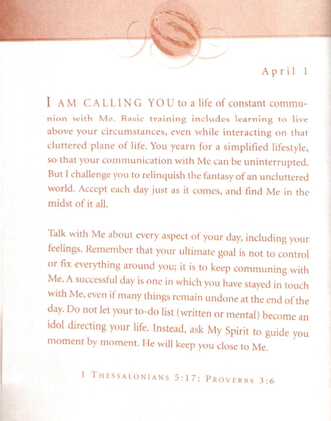 The Present Jesus Calling April 1