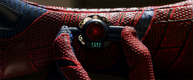spiderman amazing gloves costume changes arm movie there also some shooter