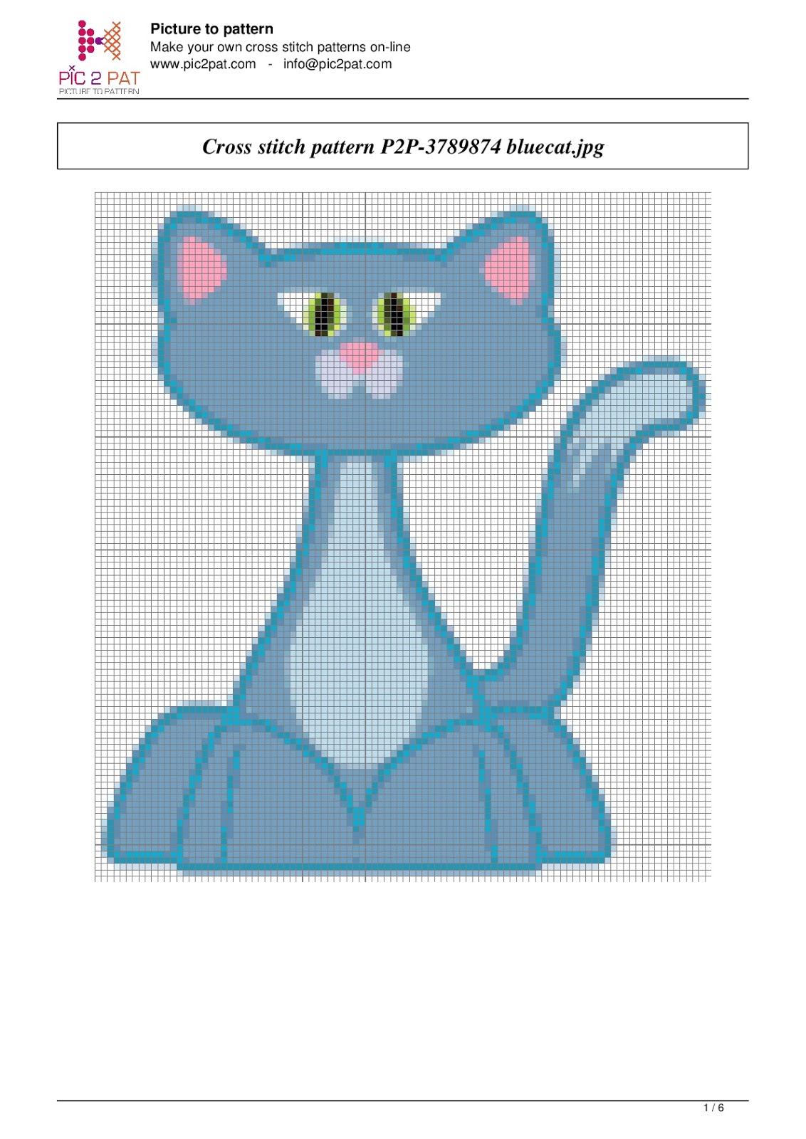 Cross Stitch Free Pattern Blue Cat Cross Stitch Beginners cross-stitch-free-pattern-blue-cat-cross-stitch-beginners